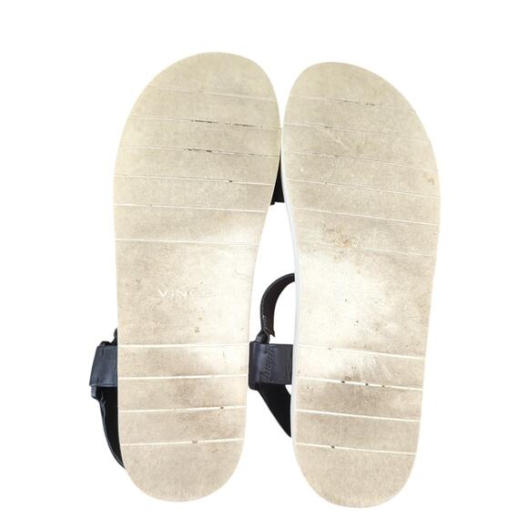 Vince Blyton Black Leather Walking Sandals Women's Size 10 Open Toe Gorpcore - Picture 7 of 8